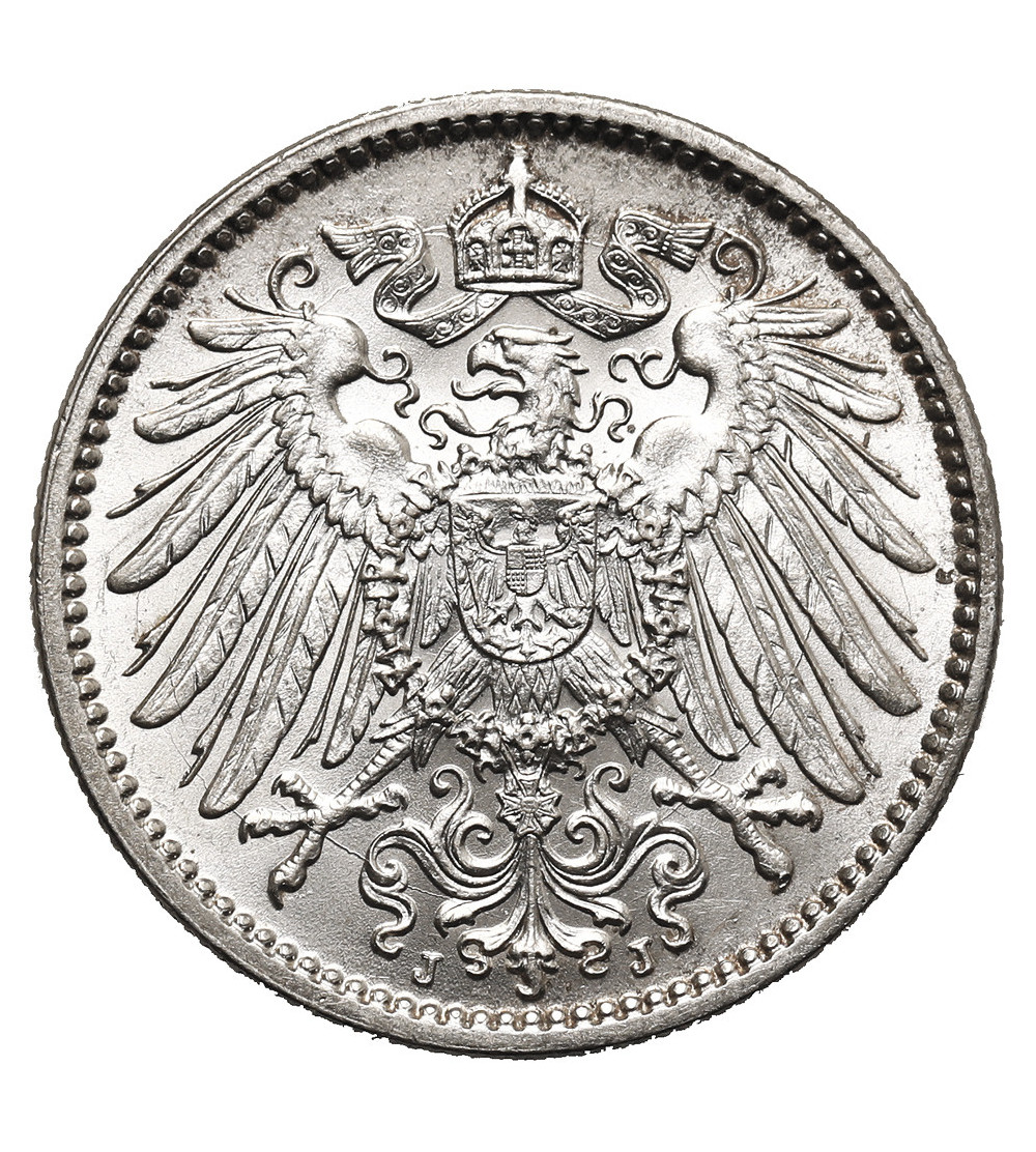 Germany, German Empire (1871–1918), William II (1888-1918). 1 Mark 1915 J, Hamburg
