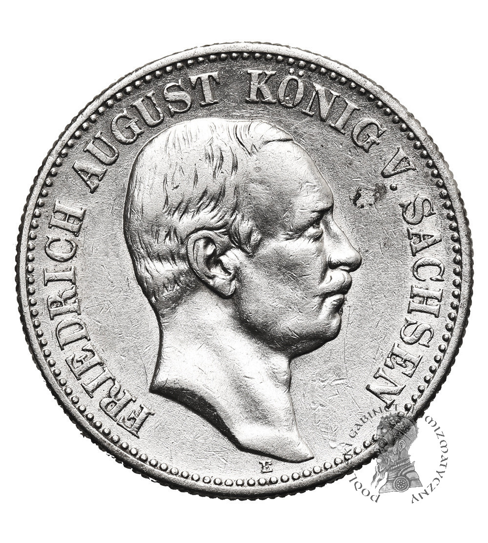 Niemcy, Saksonia, Friedrich August III (1904-1918). 2 marki 1908 E, Muldenhütten