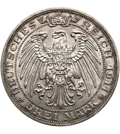 Niemcy, Prusy, William II (1888-1918). 3 marki 1911 A, Berlin, 100 rocznica powstania Uniwersytetu Wrocławskiego