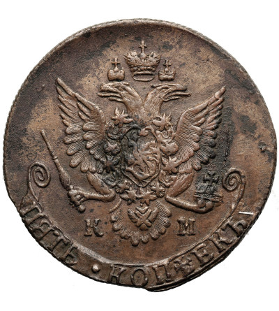 Rosja, Katarzyna II 1762-1796. 5 kopiejek 1782 KM, Koływań / Suzun