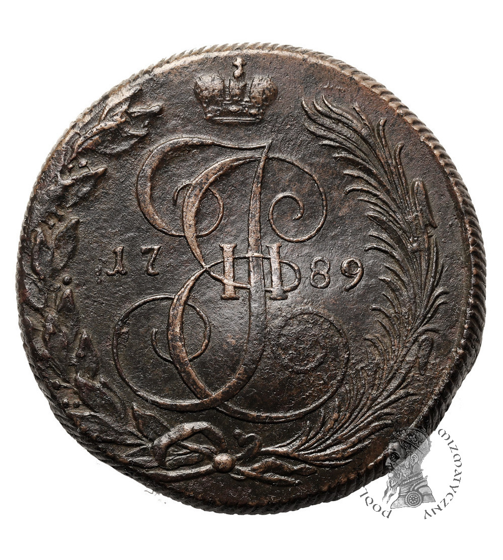 Rosja, Katarzyna II 1762-1796. 5 kopiejek 1789 KM, Koływań / Suzun