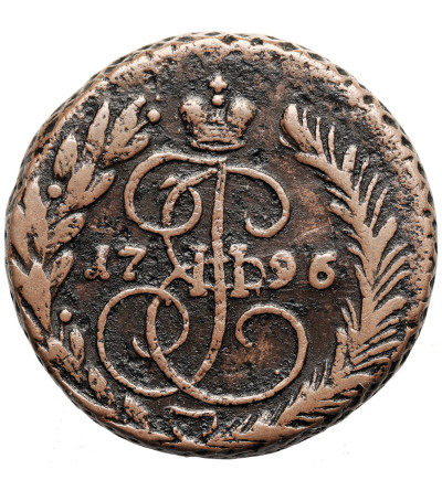 Rosja, Katarzyna II 1762-1796. 2 kopiejki 1796/5 EM, Jekaterinburg