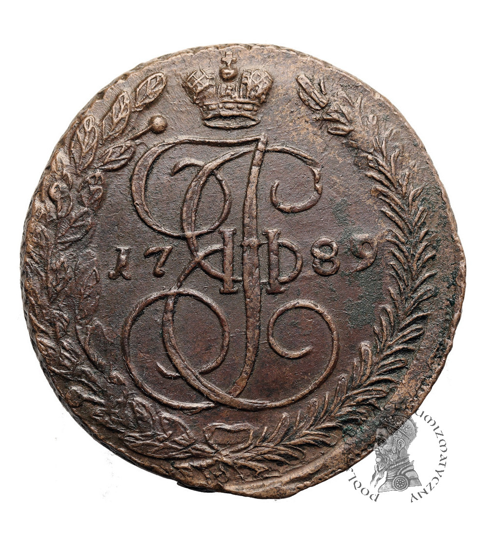 Rosja, Katarzyna II 1762-1796. 5 kopiejek 1789 EM, Jekaterinburg