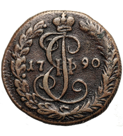 Rosja, Katarzyna II 1762-1796. Denga (1/2 kopiejek) 1790 KM, Koływań / Suzun