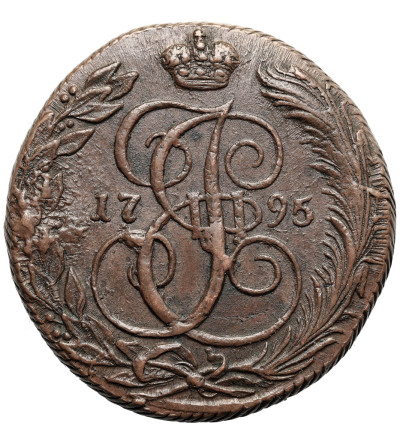 Rosja, Katarzyna II 1762-1796. 5 kopiejek 1795 KM, Koływań / Suzun