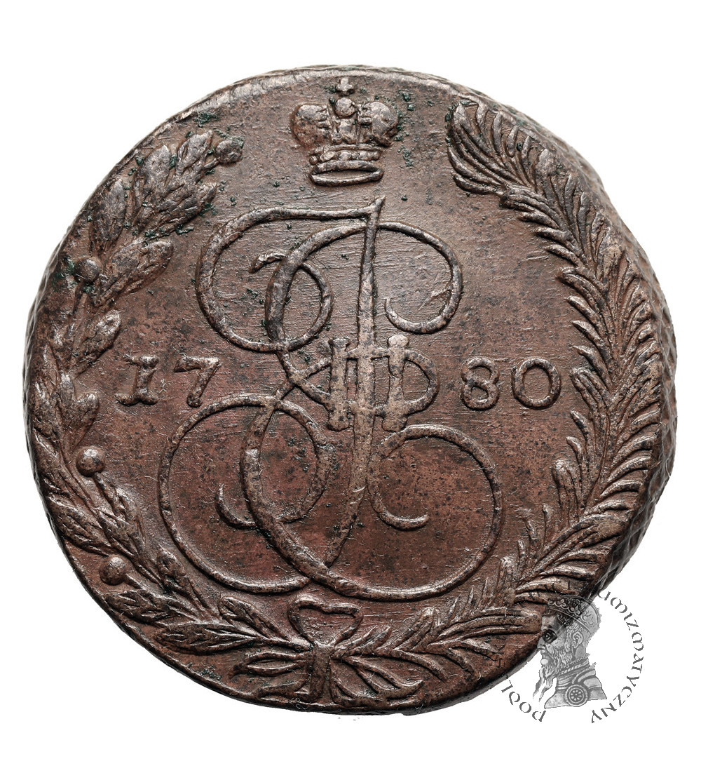 Rosja, Katarzyna II 1762-1796. 5 kopiejek 1780 EM, Jekaterinburg