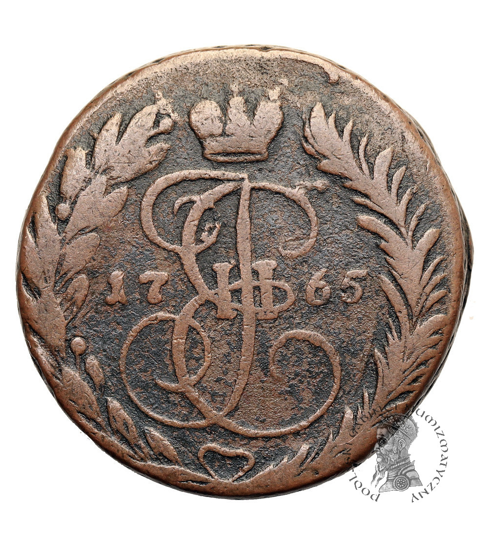 Rosja, Katarzyna II 1762-1796. 2 kopiejki 1765 EM, Jekaterinburg