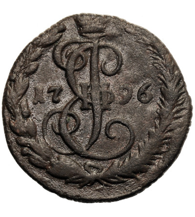 Rosja, Katarzyna II 1762-1796. Denga (1/2 kopiejki) 1796 EM, Jekaterinburg