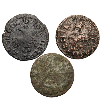 Rosja, Piotr I 1699-1725. Zestaw 3 x Kopiejka 1705 MД, 1711 KД, 1715 KД, Moskwa
