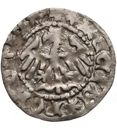 Poland. Ladislaus Jagiello, 1386-1434. Half Grosz ND (c. 1394-1395), Krakow Mint - letter P under the crown