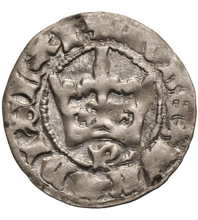 Poland. Ladislaus Jagiello, 1386-1434. Half Grosz ND (c. 1394-1395), Krakow Mint - letter P under the crown