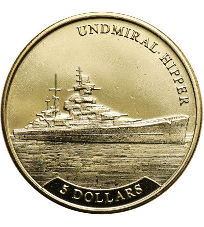 Nauru, Elżbieta II (1952-2022). 5 dolarów 2017, Kontradmirał Hipper
