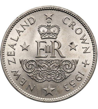 Nowa Zelandia, Elżbieta II (1952-2022). 1 Korona 1953, Koronacja królowej Elżbiety II