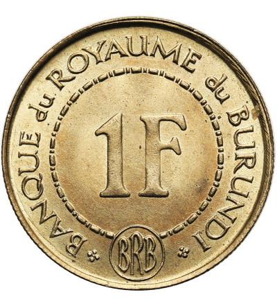 Burundi, Mwambutsa IV (1962-1966). 1 frank 1965