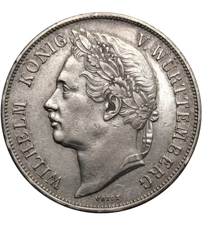Niemcy, Wirtembergia (Württemberg), Wilhelm I (1816–1864). 1 Gulden 1841 upamiętniający 25-lecie panowania