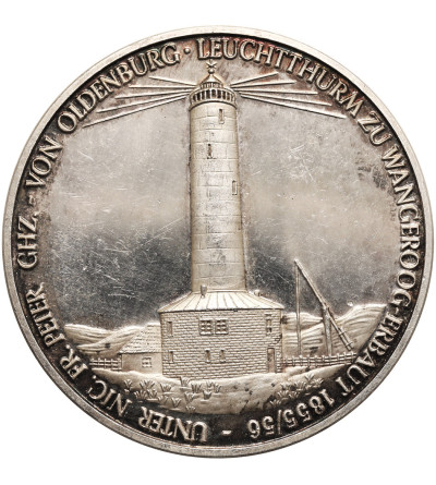Niemcy, Oldenburg. Medal 1981 z okazji 125 rocznicy oddania do użytku Starej Latarni Morskiej w Wangerooge