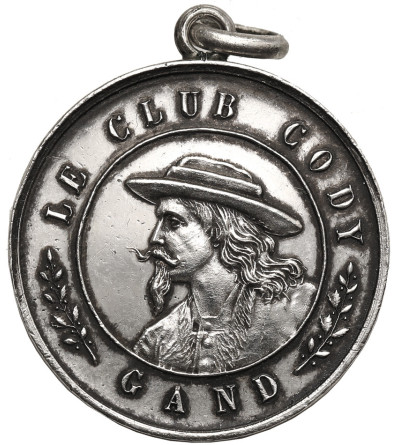 Belgia, Gandawa. Strzelecki medal nagrodowy z 1900 r. Królewskiego Klubu Cody'ego (Samuel Franklin Cody, 1867-1913)