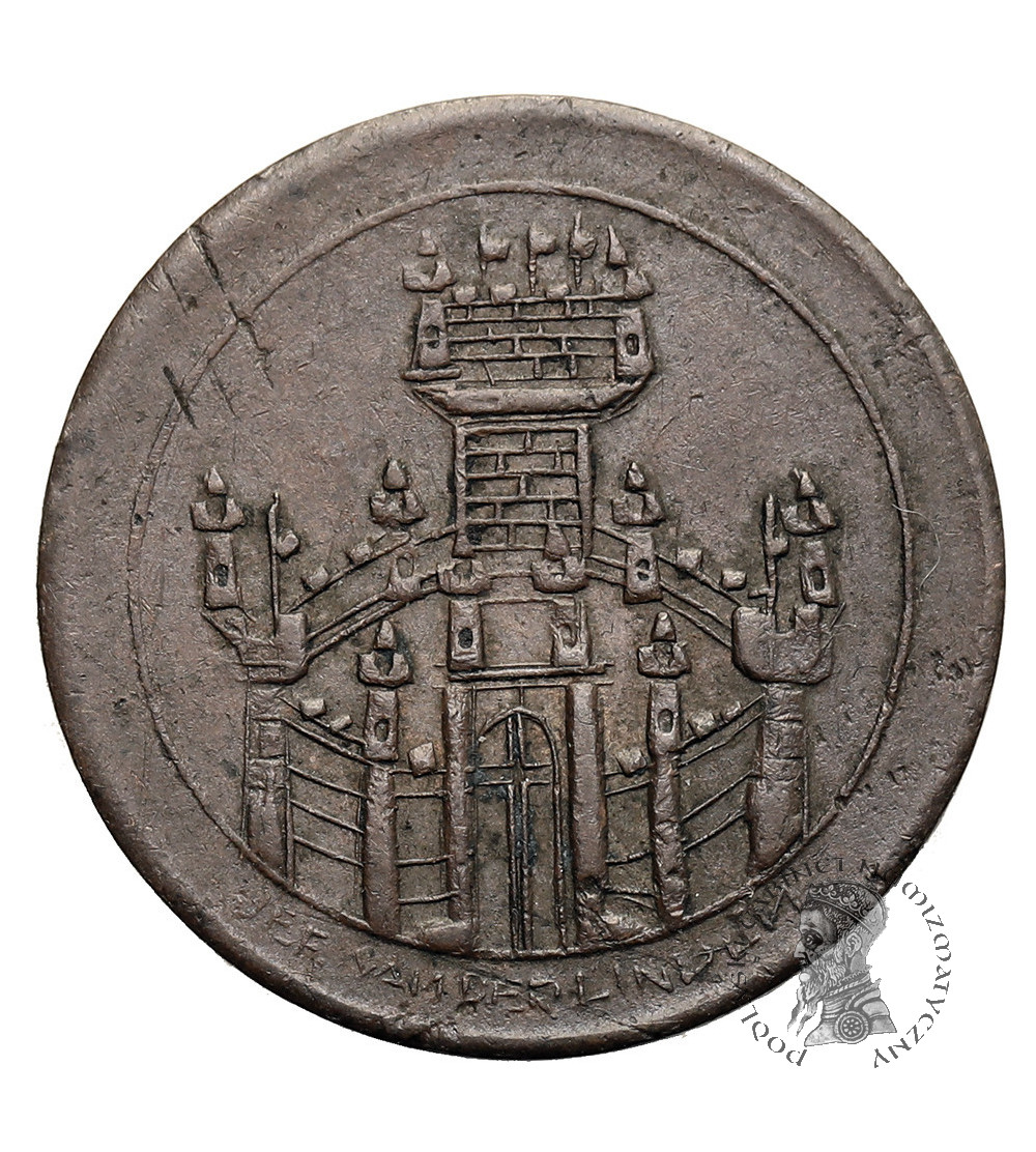 Belgia, Antwerpia, Leopold II (1865-1909). Żeton / token 1894 z Expo w Antwerpii, "Wyck Ovd Antwerpen"