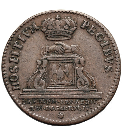 Francja, Ludwik XIV (1643-1715).  Żeton 1669, wybity po abdykacji króla Jana II Kazimierza