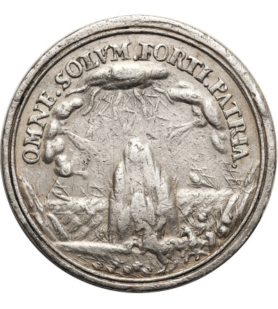Niemcy, Księstwo Lauenburga, Książę Julius Franz (1666–1689). Srebrny medal bez daty (c.1678) upamiętniający jego wybitne zasługi wojskowe w walce z Imperium Osmańskim