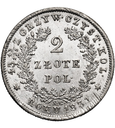 Polska. Powstanie Listopadowe, 1830-1831. 2 złote 1831 KG, mennica Warszawa