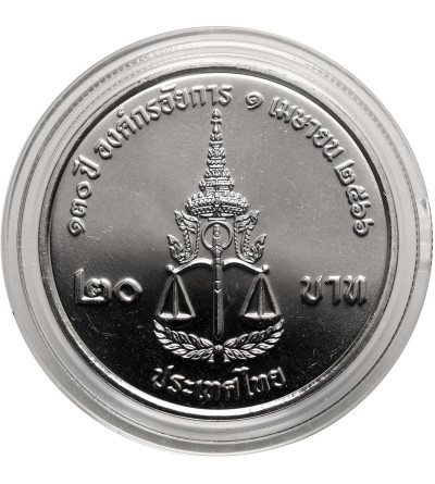 Thailand, Phra Vajira Klao (Rama X / Vajiralongkorn) (2016 - date). 20 Baht BE 2566 / 2023 AD, 130th Anniversary of the Establishment of the Public Prosecutor’s Office