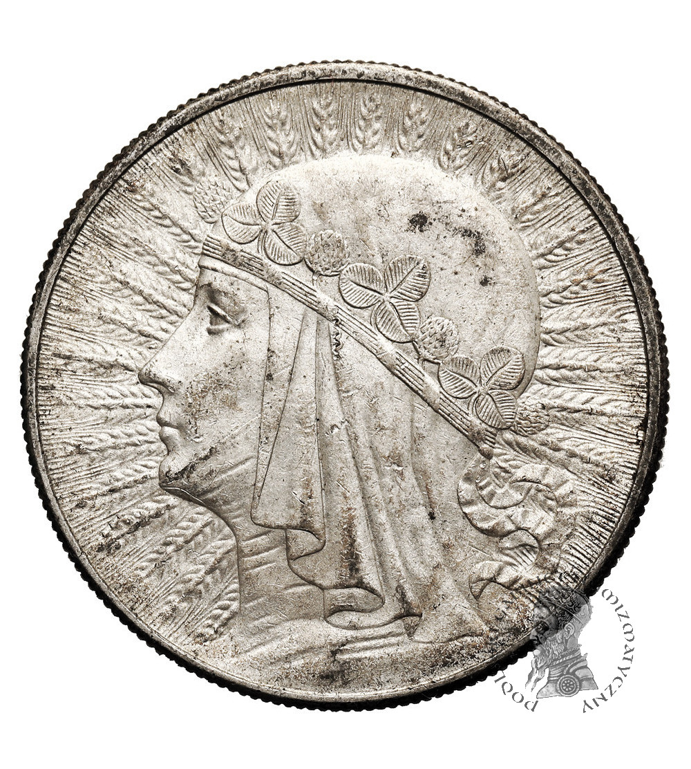 Polska. 10 złotych 1932, Londyn - bez znaku mennicy, głowa kobiety