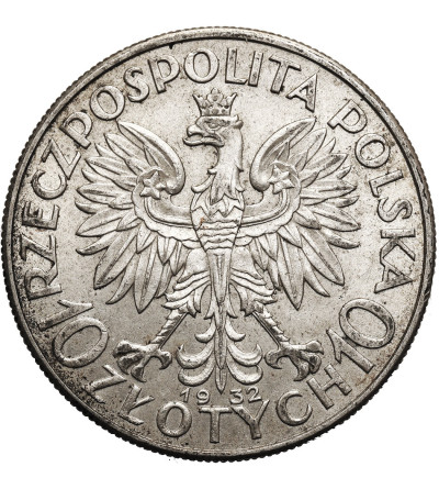 Polska. 10 złotych 1932, Londyn - bez znaku mennicy, głowa kobiety