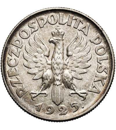 Poland. 2 Zlote 1925, London Mint (dot after the date), woman with ears