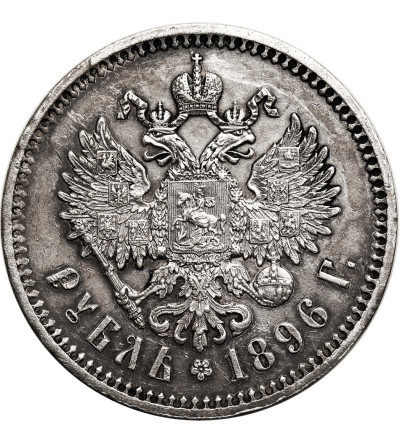 Rosja, Mikołaj II 1894-1917. Rubel 1896 (★), Paryż