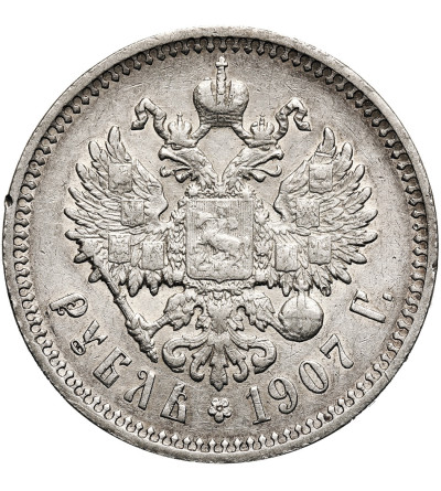 Rosja, Mikołaj II 1894-1917. Rubel 1907 (ЭБ), St. Petersburg