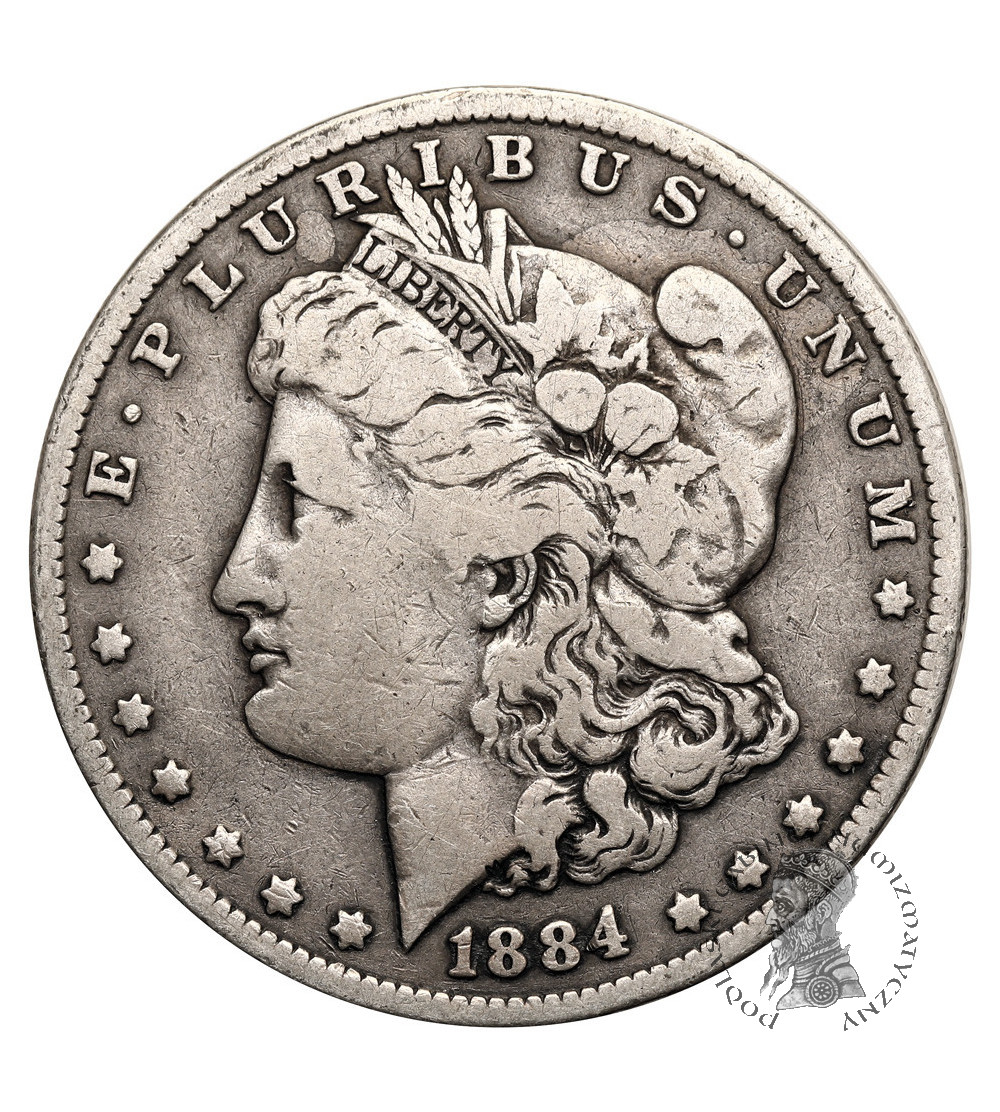USA. Morgan dolar 1884 O, Nowy Orlean