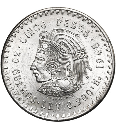 Meksyk. 5 Pesos 1948, Cuauhtemoc