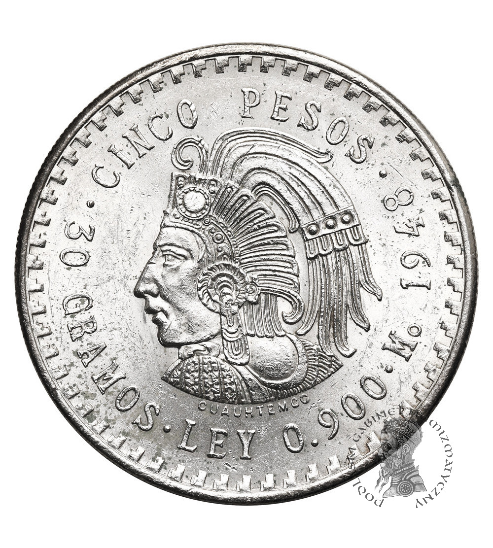 Mexico. 5 Pesos 1948, Cuauhtemoc