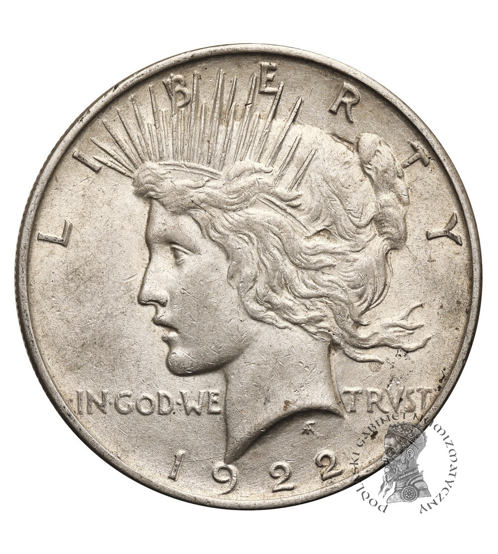 USA. 1 dolar 1922, Filadelfia, "Peace Dollar"