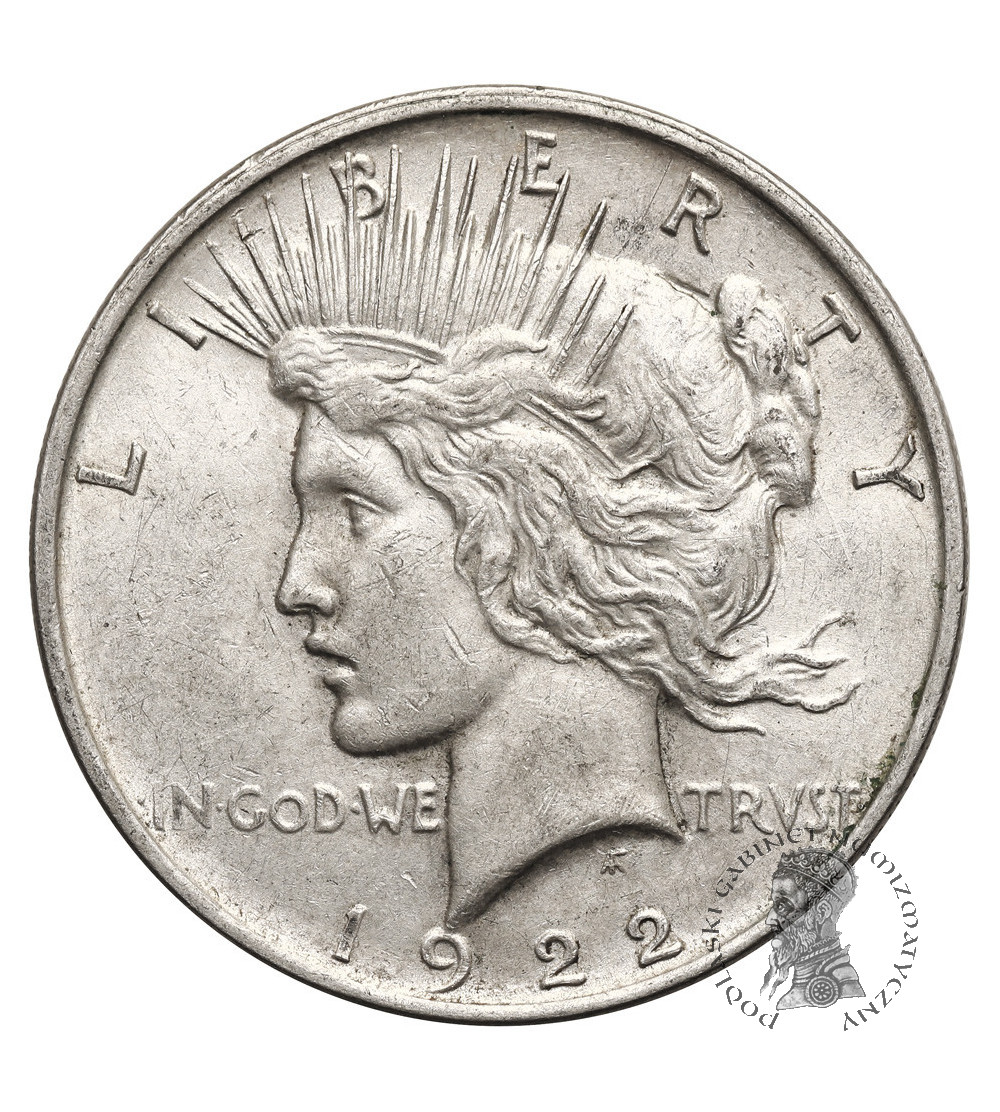 USA. 1 dolar 1922 D, Denver, "Peace Dollar"