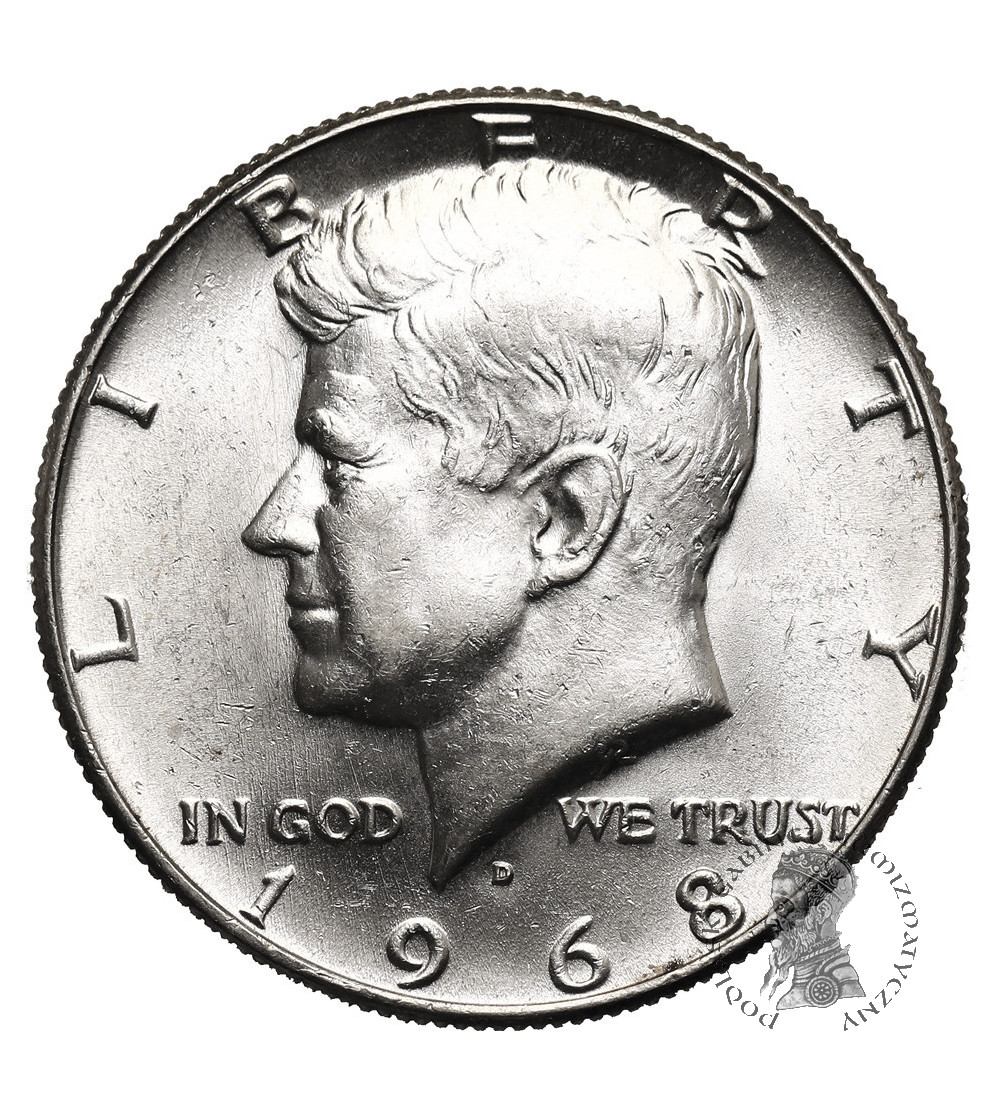 USA. 1/2 “Kennedy Half Dollar” 1968 D, Denver