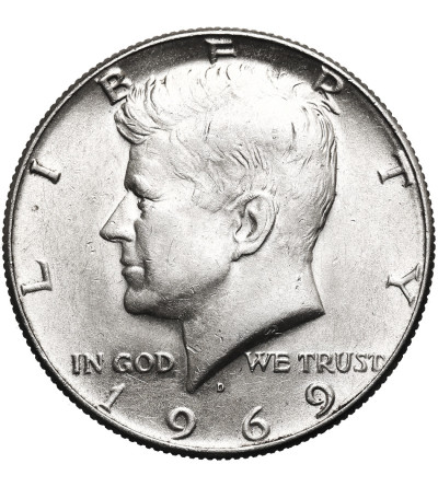 USA. 1/2 "Kennedy Half Dollar" 1969 D, Denver