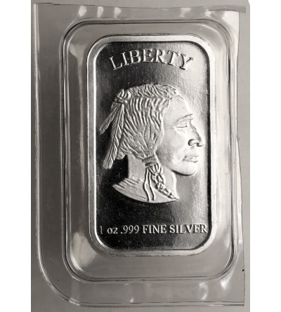 USA. Sztabka kolekcjonerska ,,Buffalo (Bizon amerykański)" / 1 uncja czystego srebra - 1 Oz .999
