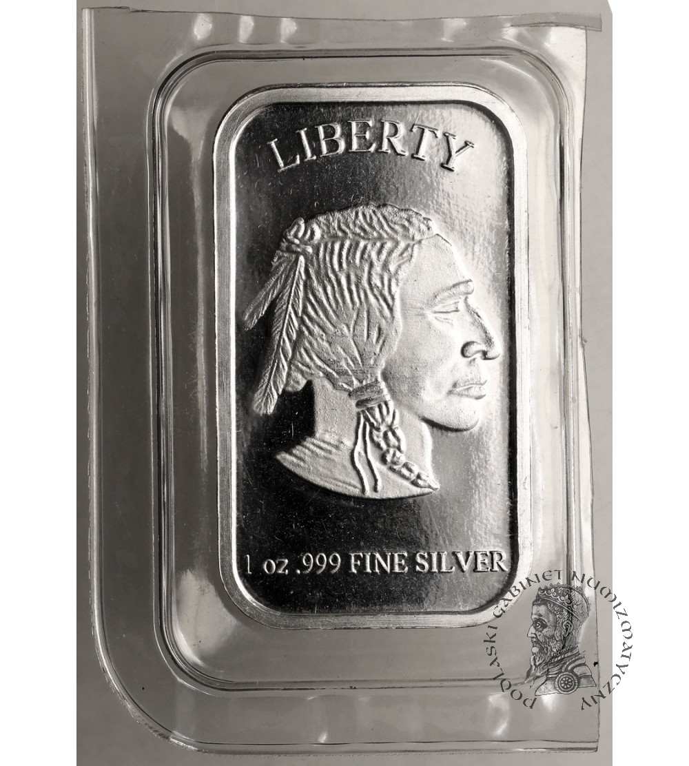 USA. Collectible bar “Buffalo (American Bison)” / 1 Ounce of Pure Silver - 1 Oz .999