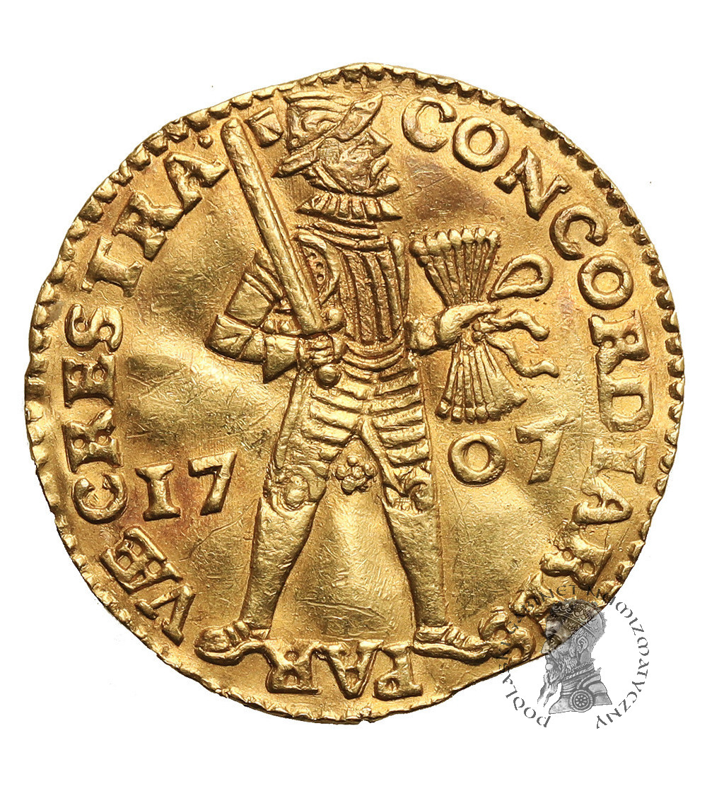 Netherlands, Province of Utrecht (1581-1795). Ducat (Gouden Dukaat) 1707, Utrecht Mint - Rose