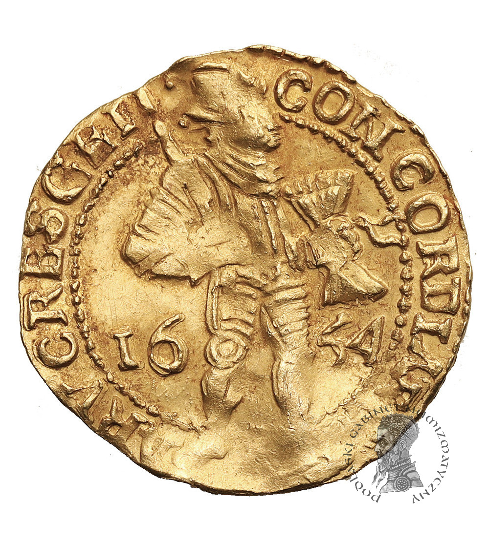 Niderlandy, Prowincja Geldria (1581-1795). Dukat (Gouden Dukaat) 1654, Harderwijk
