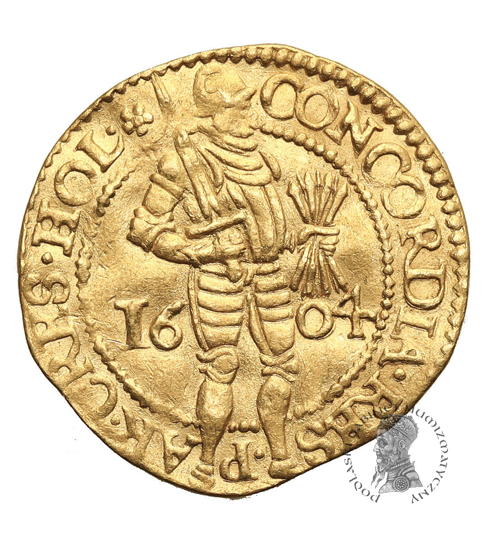 Niderlandy, Prowincja Holland (1581-1795). Dukat (Gouden Dukaat) 1604, mennica Dordrecht - róża