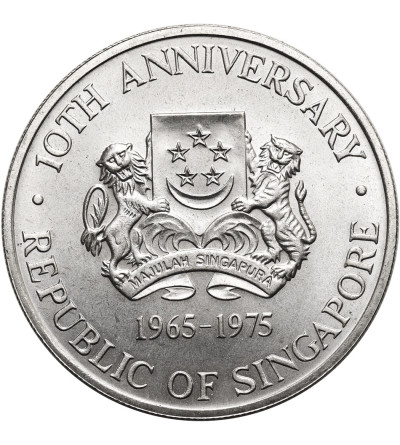 Singapore. 10 Dollars 1975, 10th Anniversary of Independence