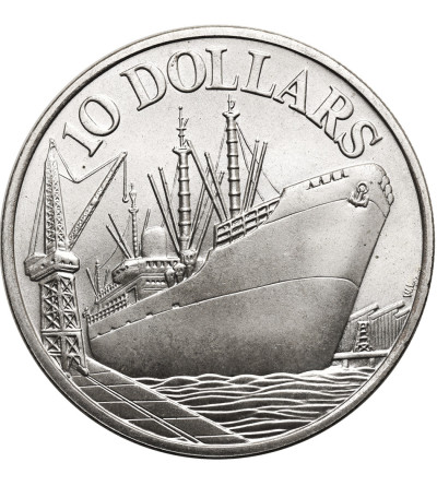 Singapur. 10 dolarów 1975, 10 Rocznica Niepodległości