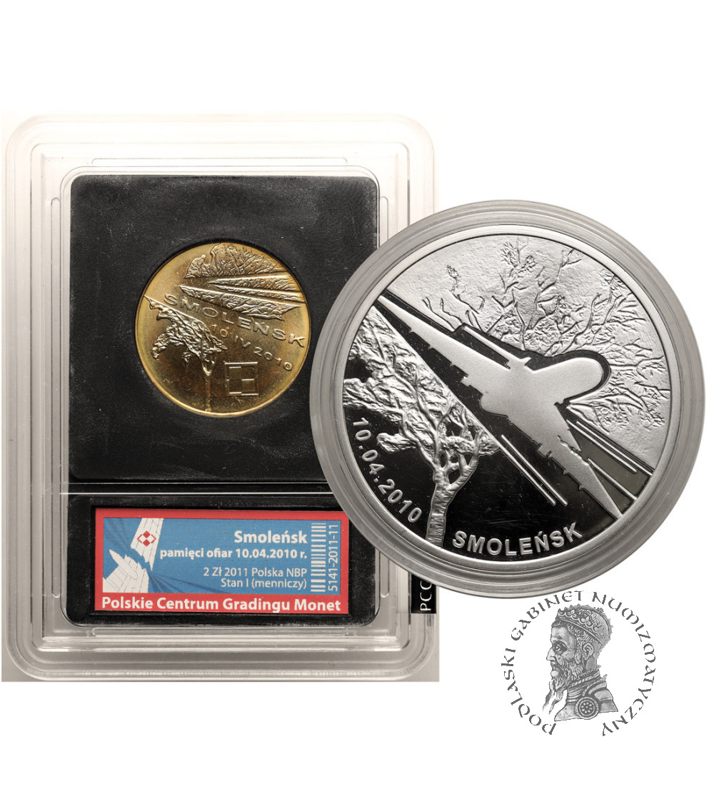 Poland. Set 2 & 20 Zlotys 2011, Smolensk plane crash