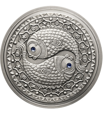 Belarus. 20 Roubles 2009, Signs of the Zodiac - Pisces (Matte Proof / Antique finish)