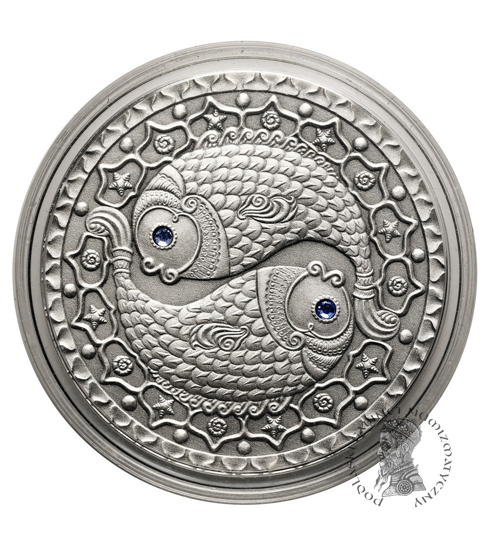 Belarus. 20 Roubles 2009, Signs of the Zodiac - Pisces (Matte Proof / Antique finish)