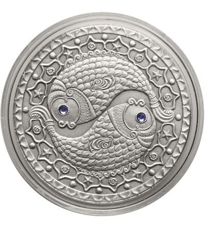 Belarus. 20 Roubles 2009, Signs of the Zodiac - Pisces (Matte Proof / Antique finish)