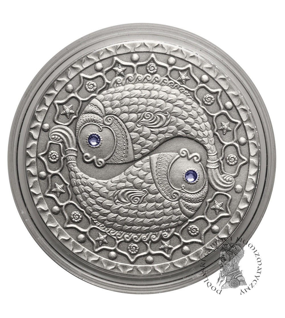 Belarus. 20 Roubles 2009, Signs of the Zodiac - Pisces (Matte Proof / Antique finish)